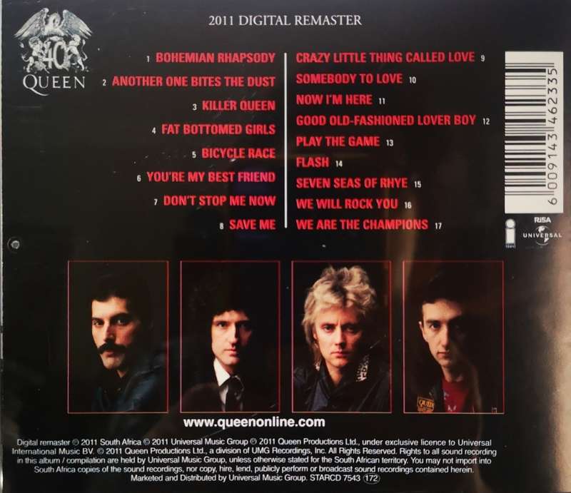 Queen - Greatest Hits 1 (CD, Remastered Album)