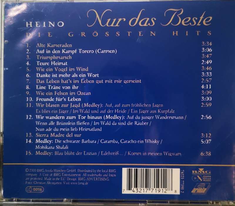 Heino - Nur Das Beste - Die Größten Hits (CD)