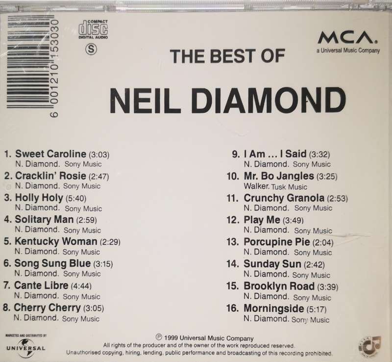 Neil Diamond - The Best Of (CD) MMTCD2087