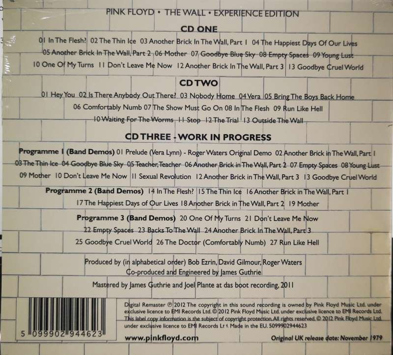 Pink Floyd - The Wall - Experience Edition (2012) (3-CD Digipack) []