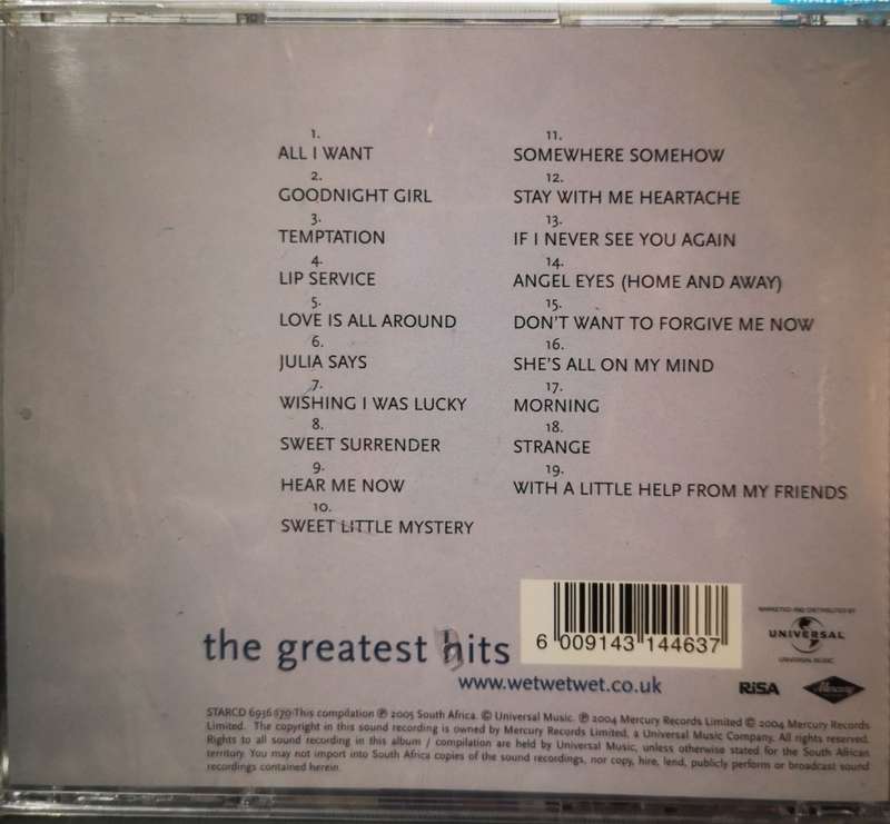 Wet Wet Wet - The Greatest Hits (CD) [New]