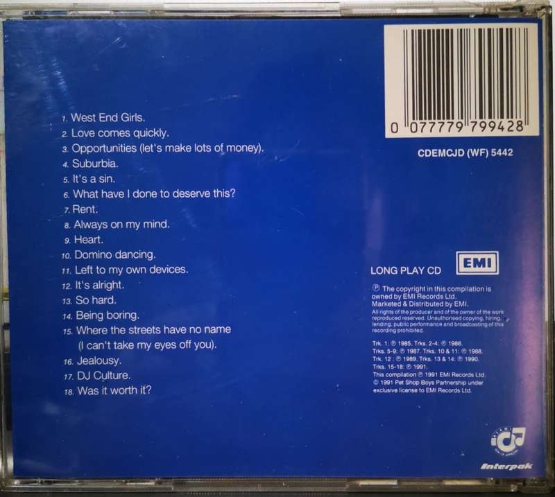 Pet Shop Boys - Discography (CD)