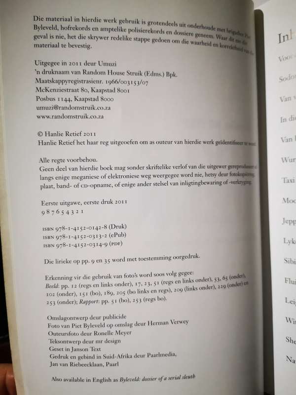Hanlie Retief - Byleveld (Dossier van `n baasspeurder) (Book)