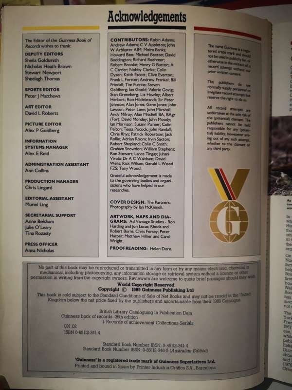 The Guinness Book of Records 1990 (Book)