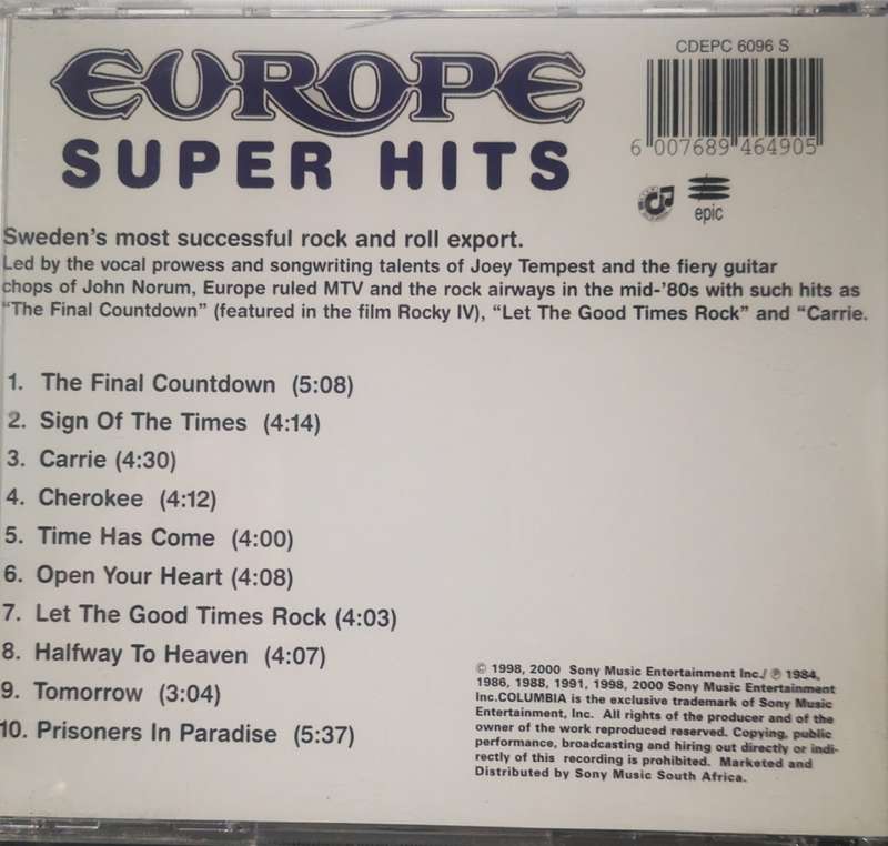 Europe - Super Hits (CD)