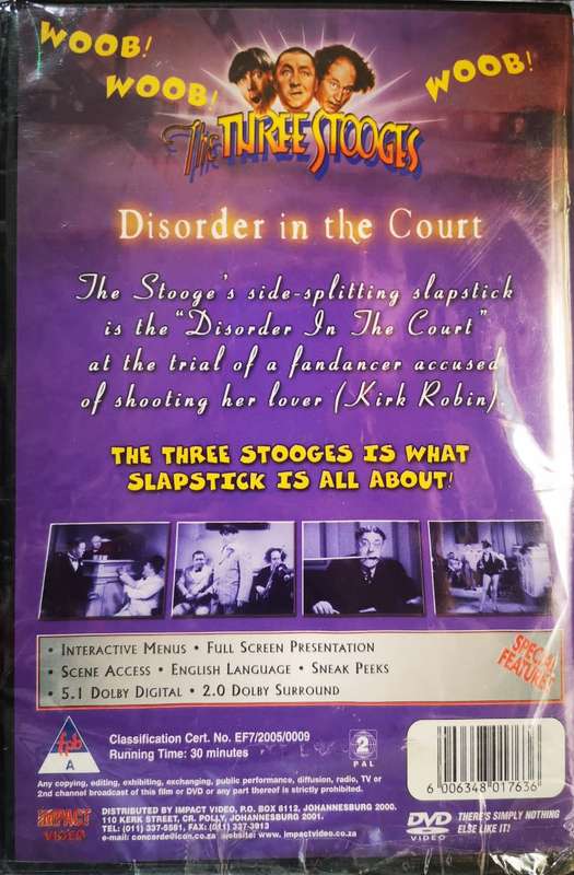The Tree Stooges - Disorder in the Court (1936) (DVD) [New]