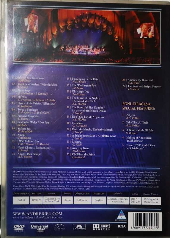 Andre Rieu - New York Memories - Live at Radio City Music Hall (2006) (DVD)