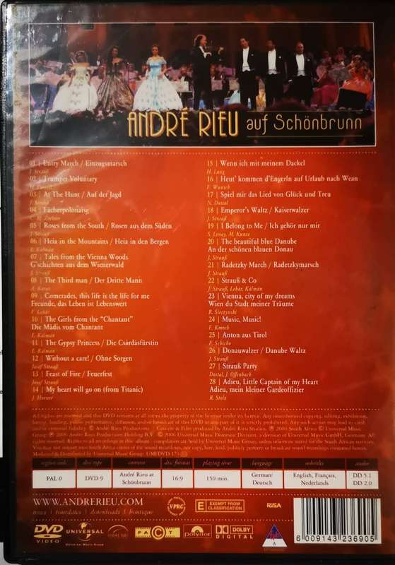 Andre Rieu - At Schonbrunn, Vienna (2009) (DVD)