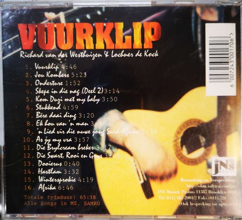 Richard van der Westhuizen & Lochner de Kock - Vuurklip (CD)