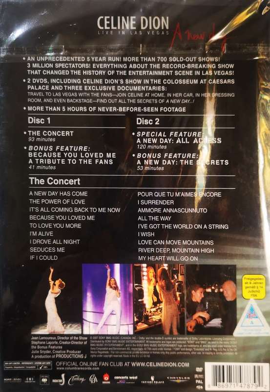 Celine Dion - Live In Las Vegas - A New Day  (2-DVD Digipack)