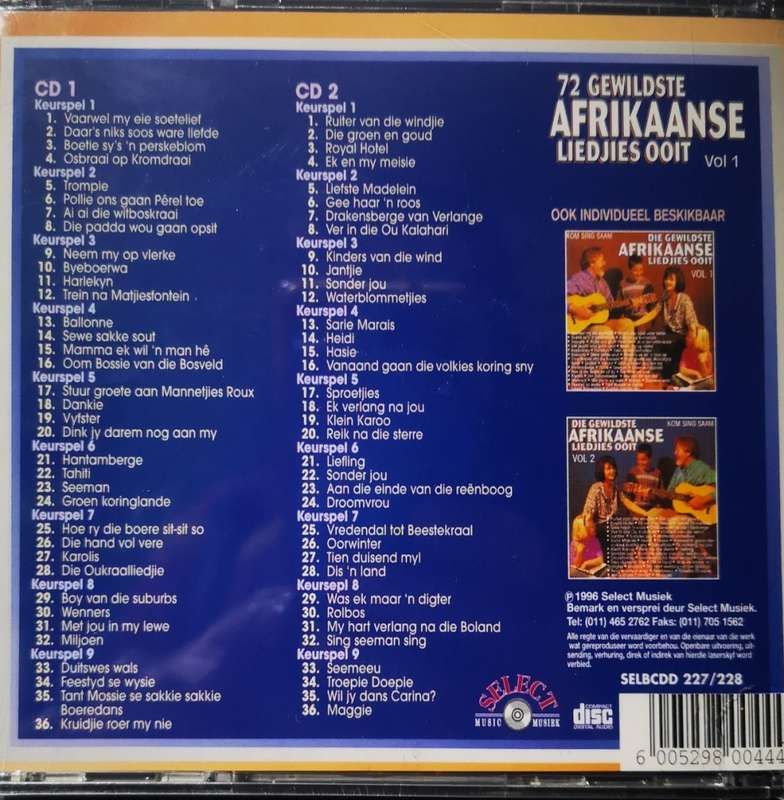72 Gewildste Afrikaanse Liedjies Ooit Vol 1 (2-CD) [New!]