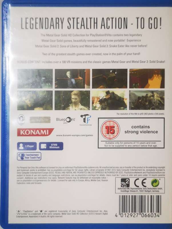 Metal Gear Solid - HD Collection (PS Vita)