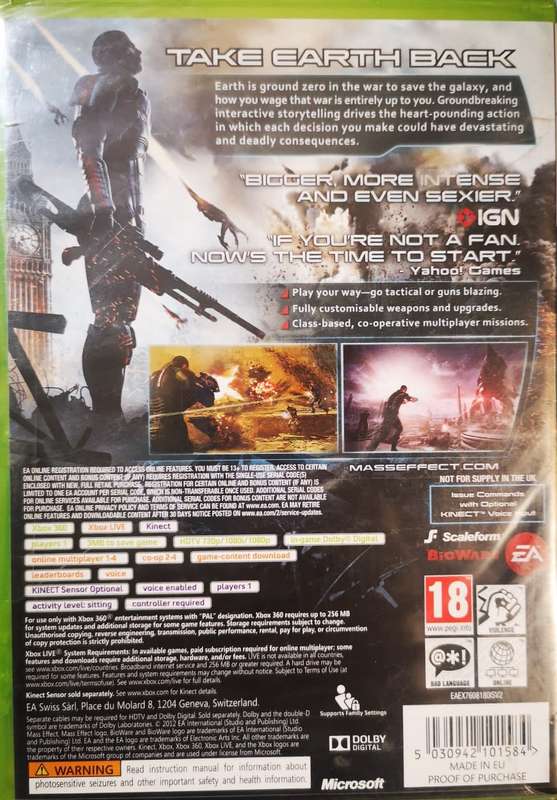 Mass Effect 3 (XBOX 360) [New!]