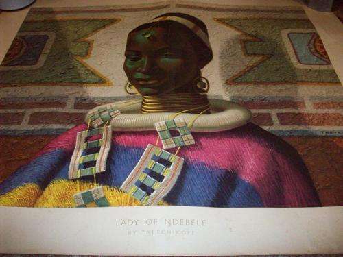 Vladimir Tretchikoff - Woman Of The Ndebele - Signed Print - Lady Of Ndebele