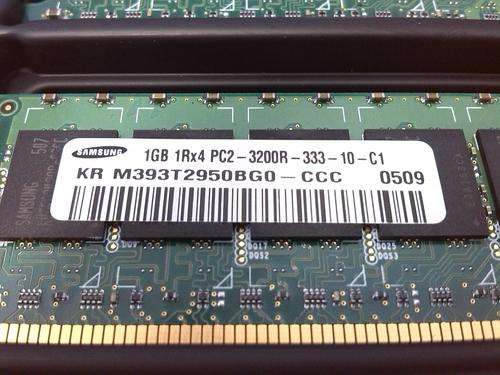 2gb Memory Kit. 2 x Samsung 1GB DDR2 ECC Ram M393T2950BG0-CCC