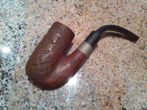 Carved Wooden Boer War Memoir 1899 to 1902 Smoking Pipe Signed J.K.P