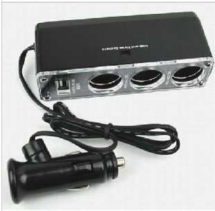 Car charger - USB + Triple Socket