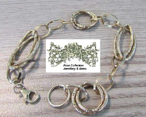LATE ENTRY!!! **BEAUTIFUL [R19262]** GENUINE ITALIAN DESIGNER BRACELET [YELLOW GOLD]