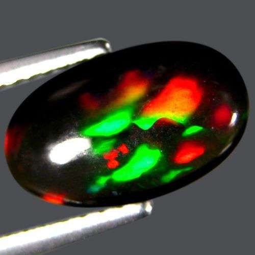2.50 Ct NATURAL RAINBOW 3D FLORAL WELO BLACK OPAL