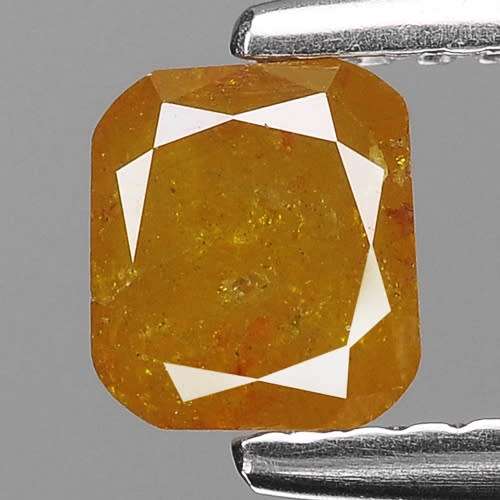 ***CERTIFIED***0.76CT NATURAL SPARKLING RARE FANCY YELLOW RED COLOR CUSHION CUT DIAMOND I1+-