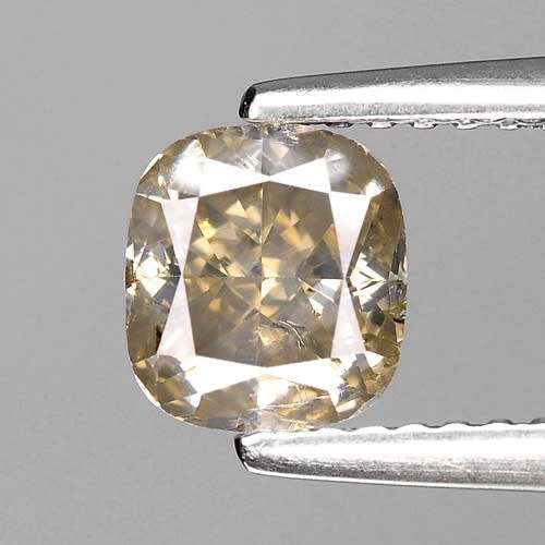 ***CERTIFIED***1.00CT NATURAL SPARKLING RARE FANCY YELLOWISH GREEN COLOR CUSHION CUT DIAMOND SI2