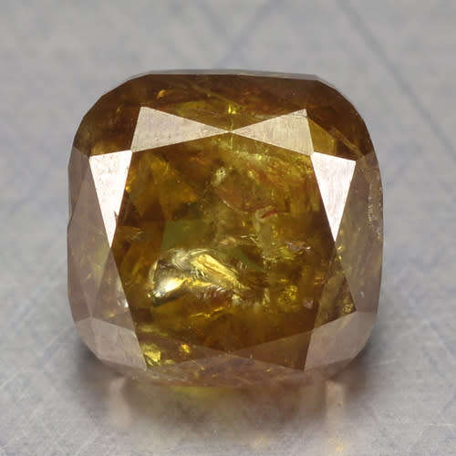 ***CERTIFIED***1.36CT NATURAL SPARKLING RARE FANCY VIVID ORANGY BROWN CUSHION CUT DIAMOND +-I2