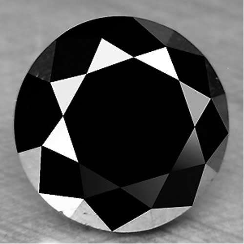 ***CERTIFIED***1.57CT NATURAL SPARKLING RARE FANCY BLACK COLOR ROUND CUT DIAMOND I1+-