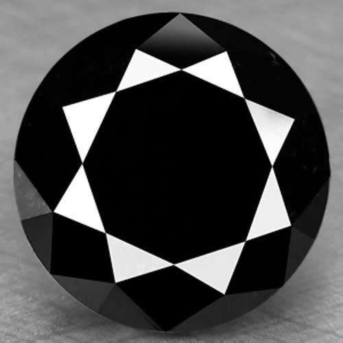 ***CERTIFIED***1.32CT NATURAL SPARKLING RARE FANCY BLACK COLOR ROUND CUT DIAMOND I1+-