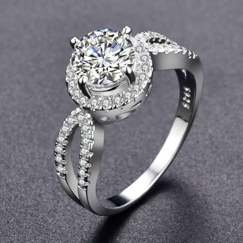 Romantic 1.25 Carat Simulated Diamond Ring with Accents