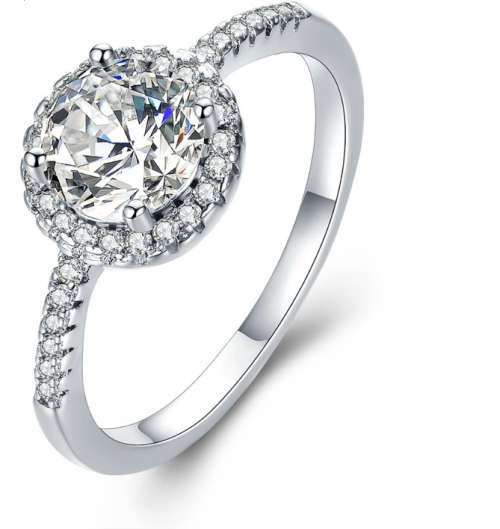 Alluring 2 Carat Simulated Diamond Ring with Accents