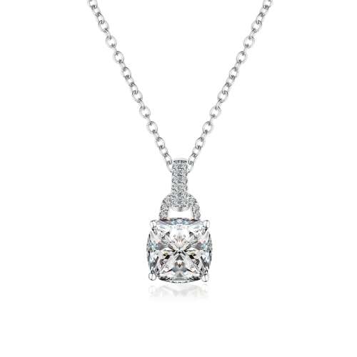 Free Shipping!!! 4 Carat Delicately Beautiful Simulated Diamond Necklace