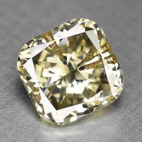 ***SEE VIDEO***1.02CT NATURAL SPARKLING RARE FANCY GREENISH YELLOW COLOR CUSHION CUT DIAMOND SI2+-