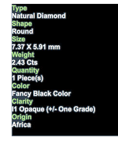 ***CERTIFIED***2.43CT NATURAL SPARKLING RARE FANCY BLACK COLOR ROUND CUT DIAMOND OPAQUE