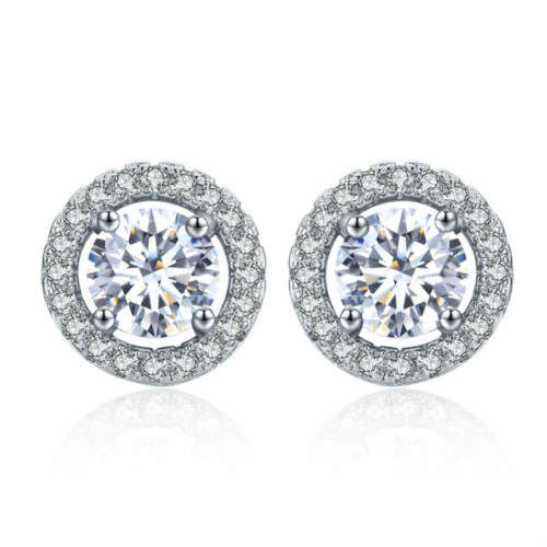 Attractive 6mmx6mm Simulated Diamond Earring