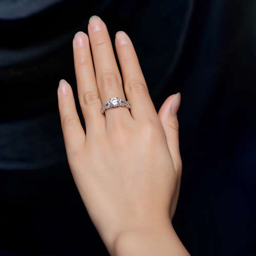 Alluring Simulated Diamond Ring with Accents