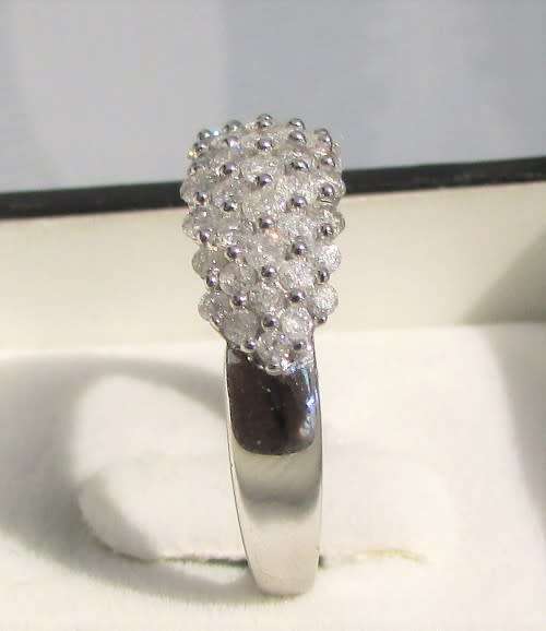 **SUPER DEAL [R40091]** CLUSTER DESIGN [1.050ct] DIAMOND BAND [WHITE GOLD]