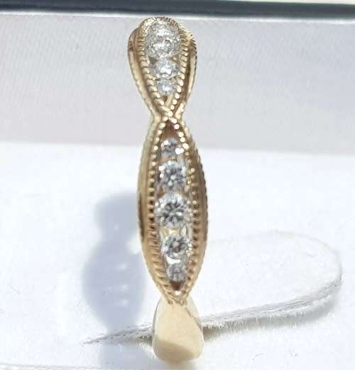 **STUNNING DESIGN | R29419** MARQUISE SHAPE | 0.350ct | DIAMOND BAND | YELLOW GOLD