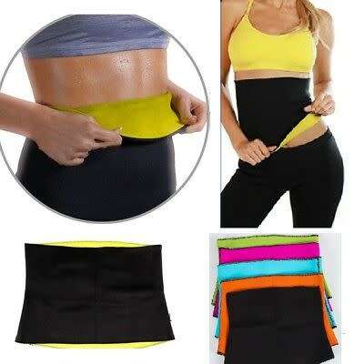 Women Neoprene Body Shaper Slimming Waist Trainer Trimmer Corset Slim Belt - MEDIUM