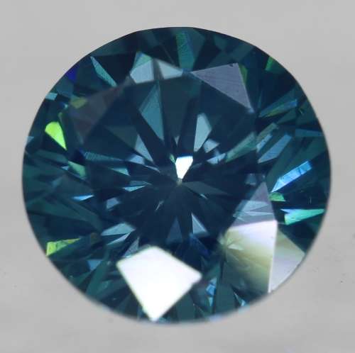 Stunning 0.32ct NATURAL ENHANCED Sparkling Rare Sky Blue Fancy Color Round Cut Diamond Si3
