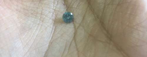 Stunning 0.32ct NATURAL ENHANCED Sparkling Rare Sky Blue Fancy Color Round Cut Diamond Si3