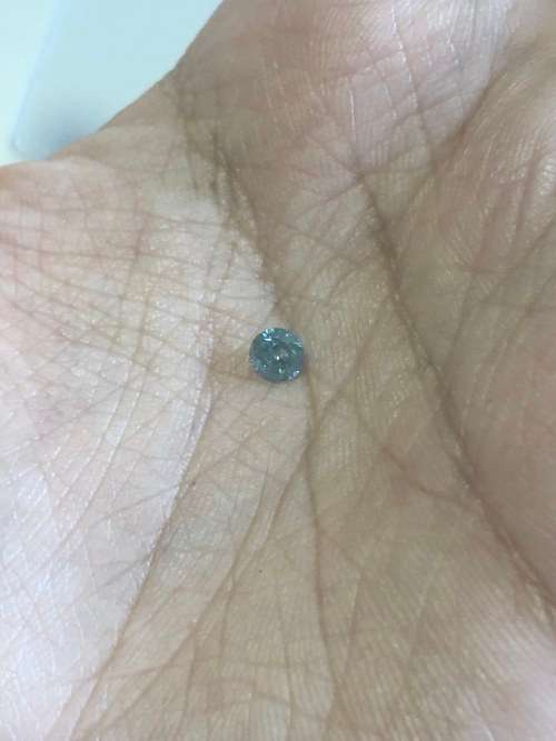 Stunning 0.32ct NATURAL ENHANCED Sparkling Rare Sky Blue Fancy Color Round Cut Diamond Si3