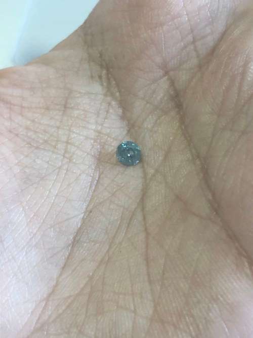 Stunning 0.32ct NATURAL ENHANCED Sparkling Rare Sky Blue Fancy Color Round Cut Diamond Si3