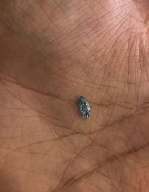 Stunning 0.55ct NATURAL ENHANCED Sparkling Rare Sky Blue Fancy Color Marquise Cut Diamond i1
