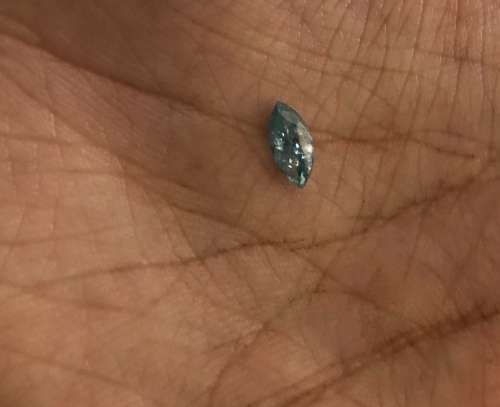 Stunning 0.55ct NATURAL ENHANCED Sparkling Rare Sky Blue Fancy Color Marquise Cut Diamond i1