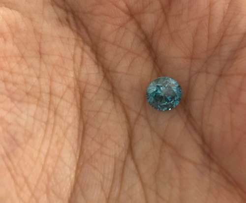 **IGL CERTIFIED R84849**1.00CT ENHANCED NATURAL RARE VIVID BLUE ROUND CUT DIAMOND Si2+-