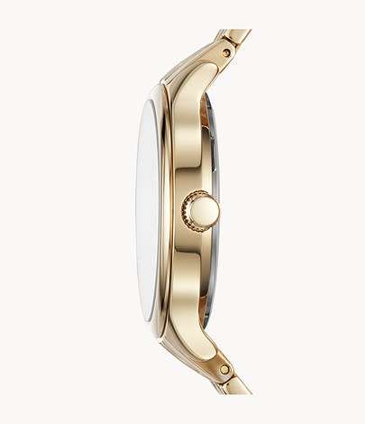 LADIES FOSSIL Suitor Multifunction Gold-Tone Stainless Steel Watch BQ3128 - NEW+BOXED+AUTHENTIC !!