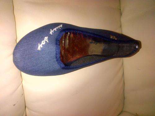 DENIM BLUE SISSY BOY STUNNING PUMP SIZE 8 - BLUE WITH BLUE EDGING