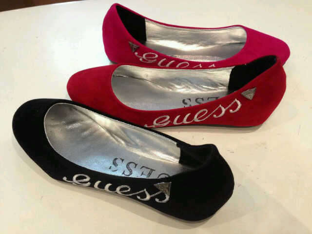 PINK GUESS STUNNING PUMP SIZE 6 - PINK WITH PINK EDGING