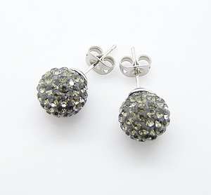 1 bidder takes all 5pairs! BLACK DIAMOND CRYSTAL SHAMBALLA EARRING