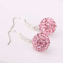 A MUST HAVE!!! LIGHT ROSE CRYSTAL SHAMBALLA LOOP EARRING-SELLS FOR R245 A PAIR
